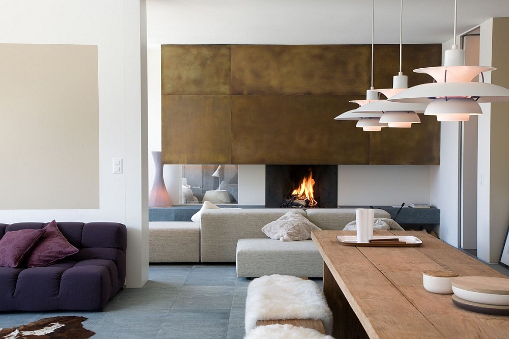 Gorgeous living space of the smart Swiss apartment