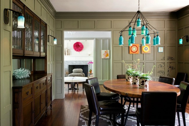 green dining room inspo