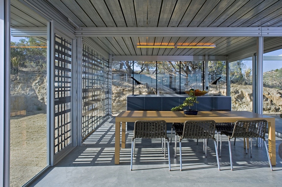 Kitchen and dining area of the Off Grid Home