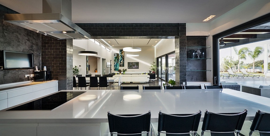 Lavish kitchen blends classic and contemporary design elements