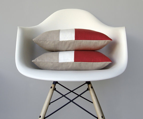 Marsala Colorblock Pillow