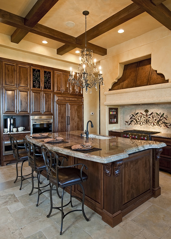 Mediterranean kitchen with a touch of luxury [Design: Jenkins Custom Homes]
