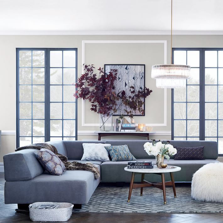 Modern sectional in an elegant interior