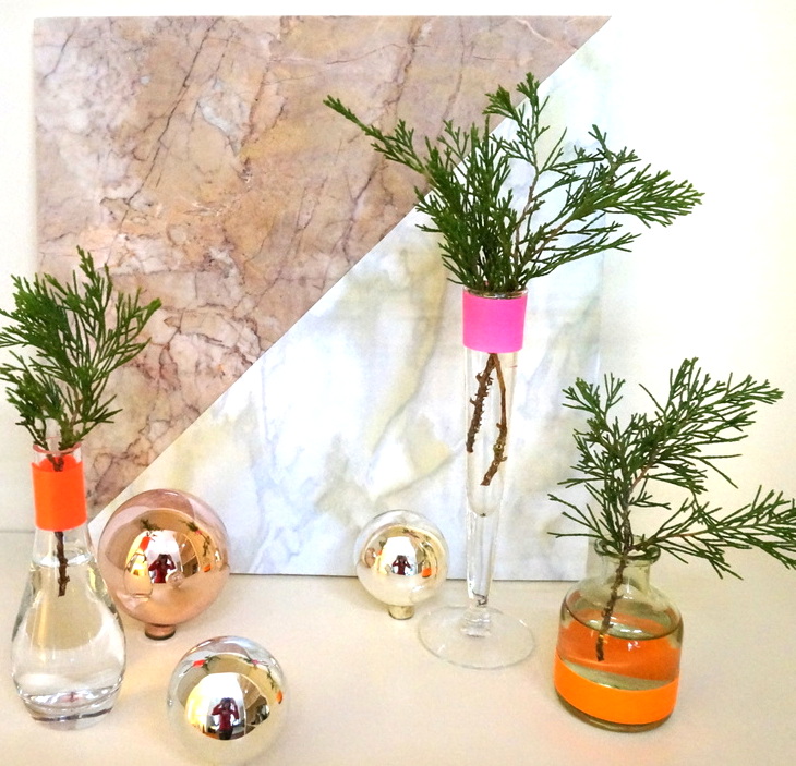 Neon DIY holiday centerpiece