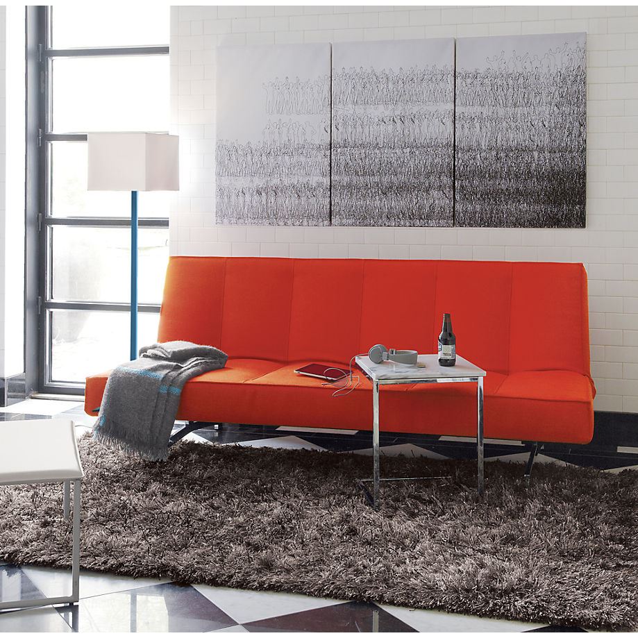 Orange sleeper sofa from CB2