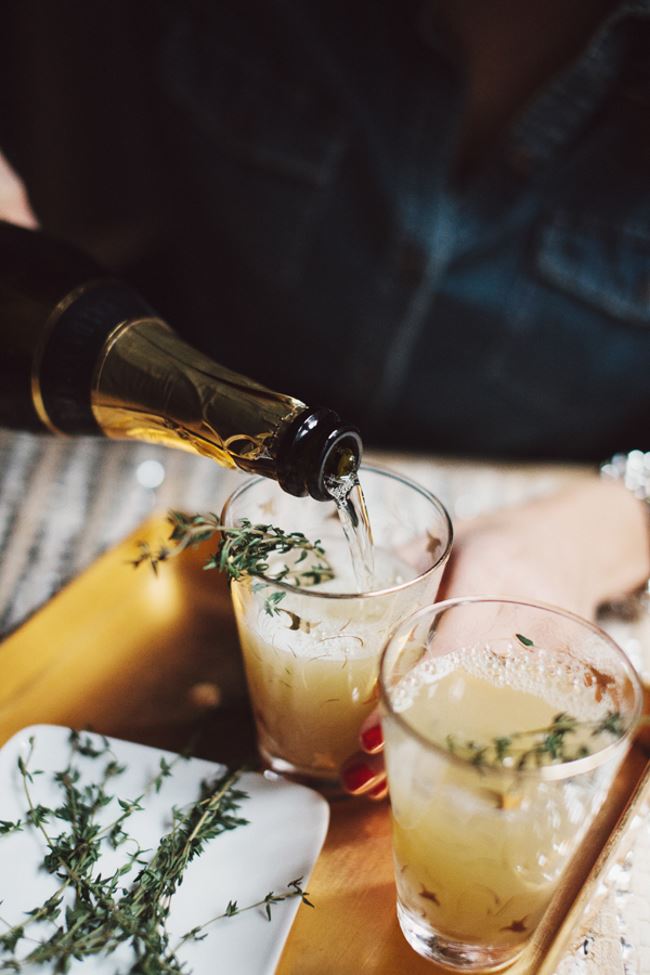 Pear and thyme mimosa from Glitter Guide