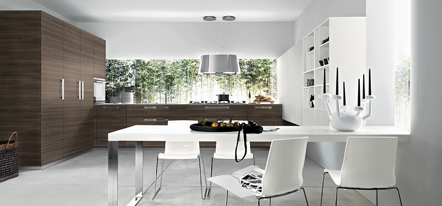 Perfect little breakfast nook for the trendy modern kitchen