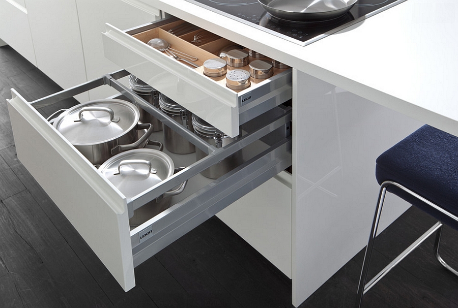 Smart space-saving solution for the trendy contemporary kitchen