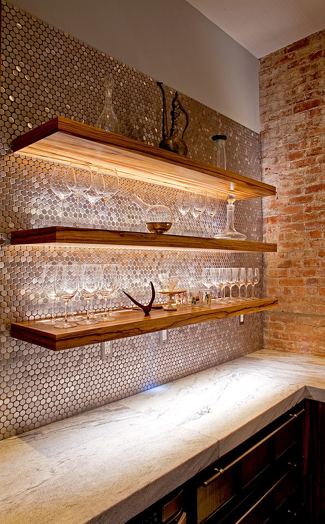 Smart use of lighting to highlight architectural features [Design: Superior Woodcraft]