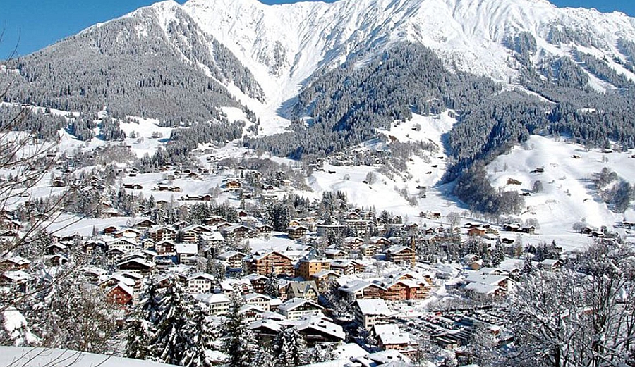 Stunning view of Klosters from Chalet Bear