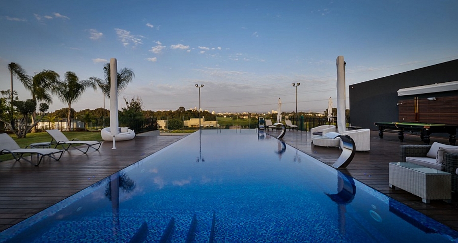 Unabated views of the distant city from the villa