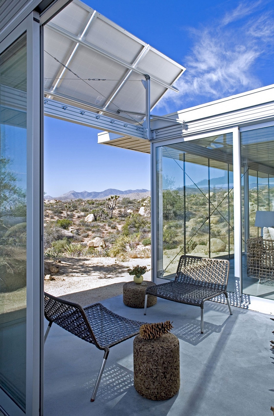 View of the desert landscape from the house