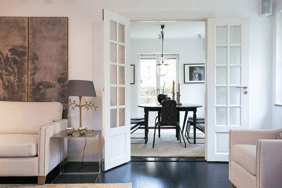 View of the elegant dining area from the living space