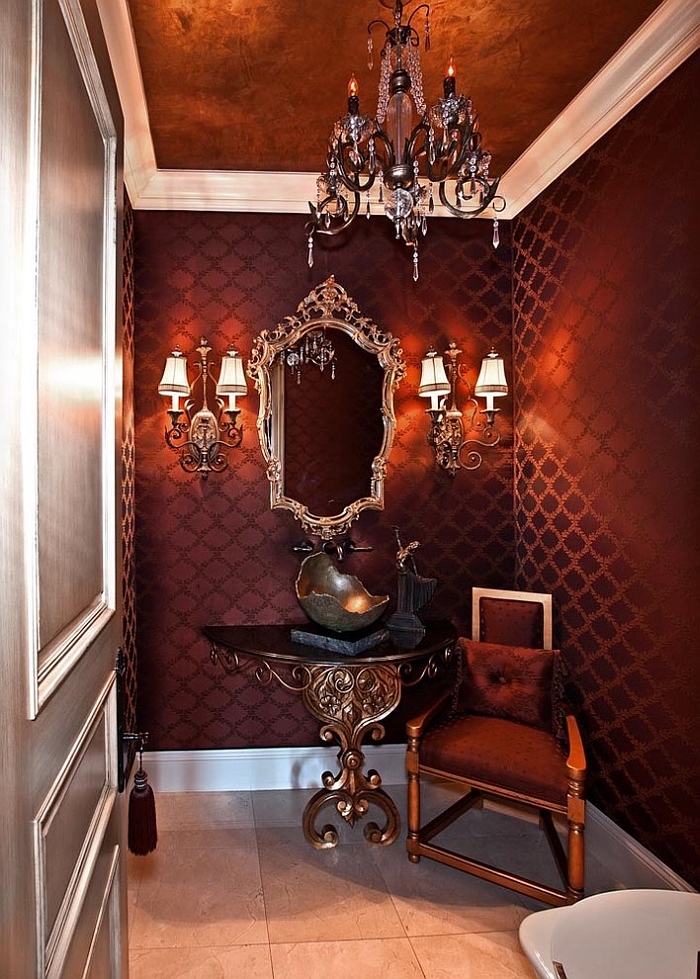 Wallcovering that oozes opulence! [Design: Orange Coast Interior Design]