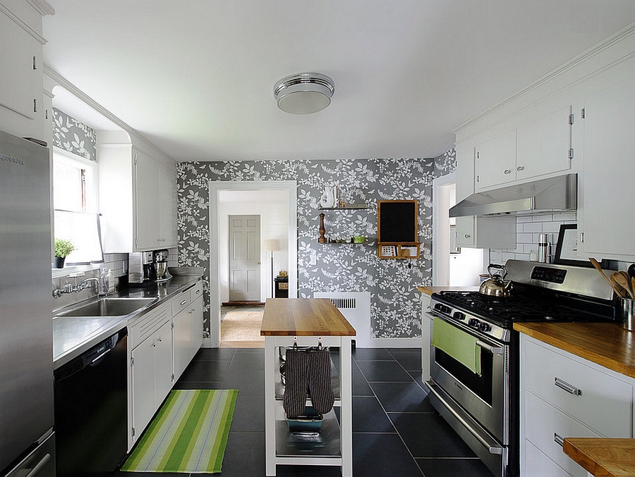 31+ Wallpapered Kitchen Ideas