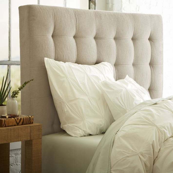 West Elm Grid Tufted Headboard