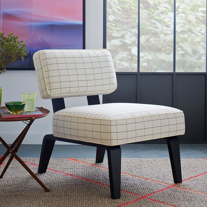 Bentwood Slipper Chair covered in Kate Spade fabric from West Elm