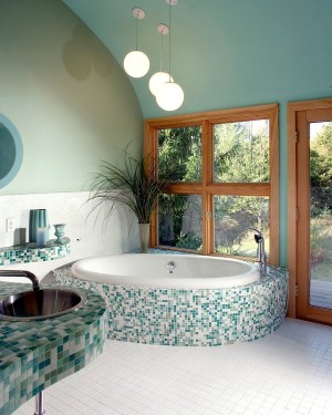 20 Refreshing Bathrooms With A Splash Of Green