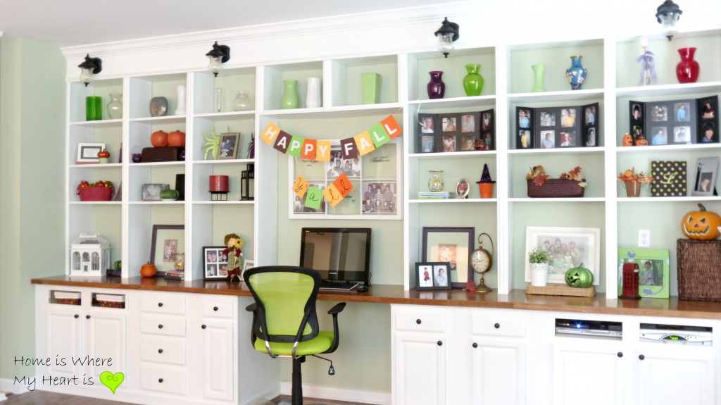 Bookcase with Built-In Desk