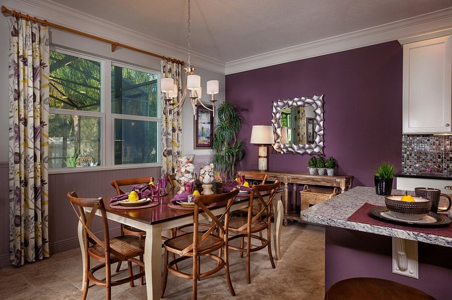 Purple kitchen table on sale and chairs