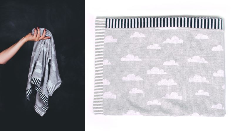 Cloud-patterned throw from Baba Souk