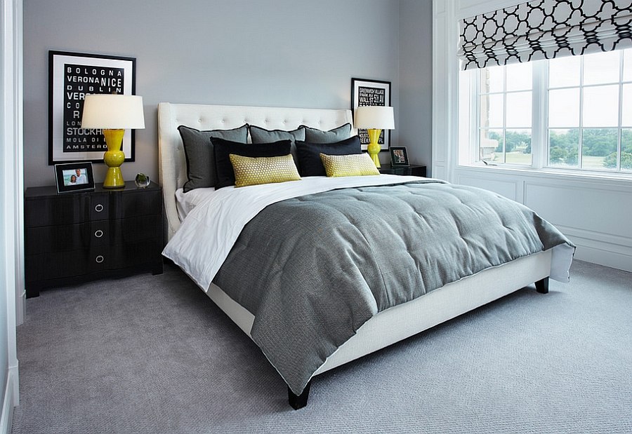 Good Looking teal and grey bedroom ideas Cheerful Sophistication 25 Elegant Gray And Yellow Bedrooms