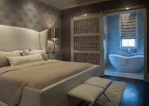 Cozy-modern-bedroom-with-gray-tufted-wall-217x155