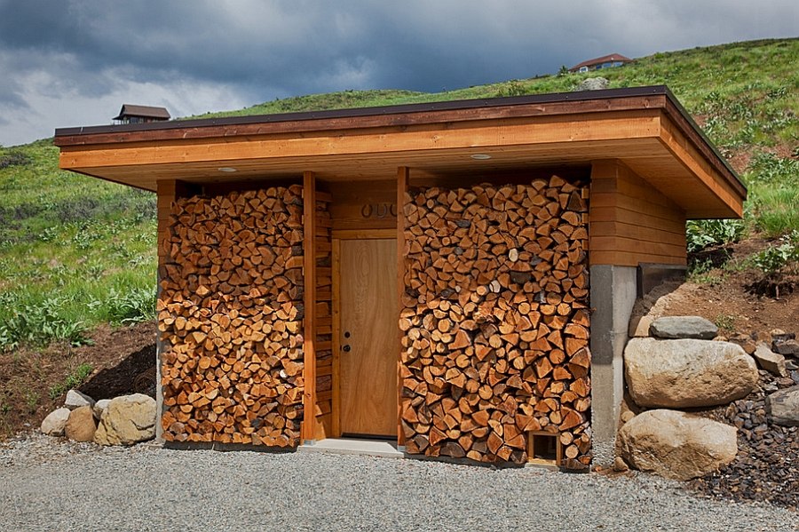 Creative freestanding woodshed can become a unique addition to your backyard [From: Omaste Witkowski – owFotoGrafik]