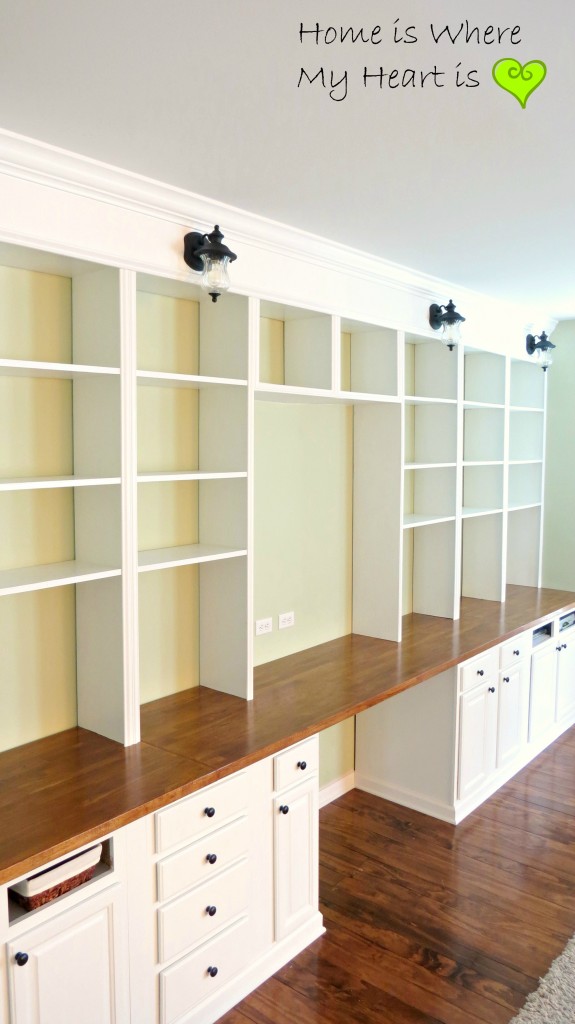 Desk with Built In Bookcases