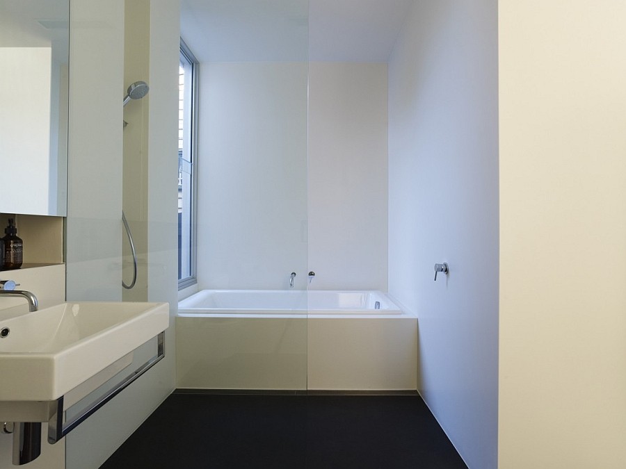 Elegant modern bathroom in white