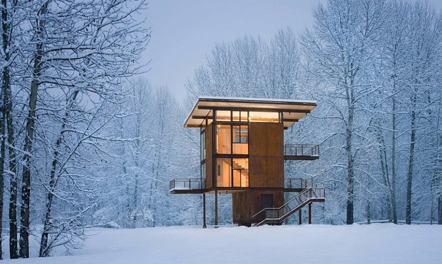 Delta Shelter: Adaptable Prefab Cabin Retreat with Cool Operable Windows