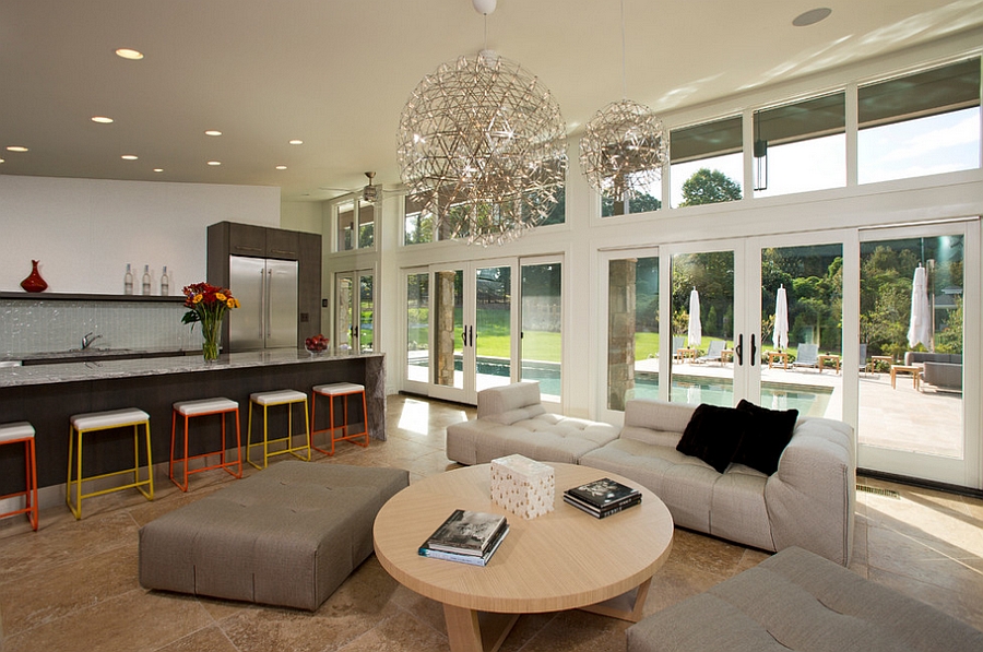 Fabulous pendant is perfect for large rooms with high ceilings [Design: KohlMark Architects and Builders]