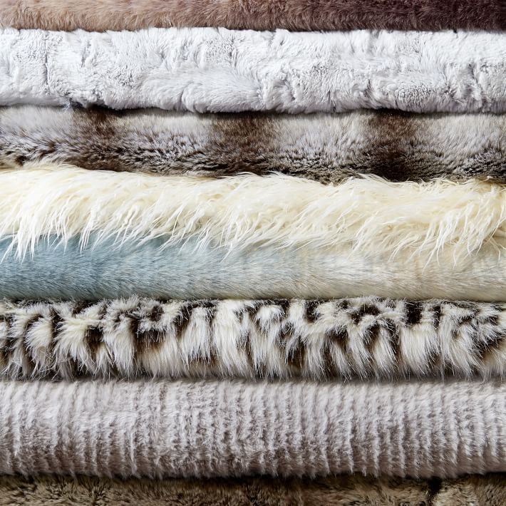 Faux fur throws from West Elm