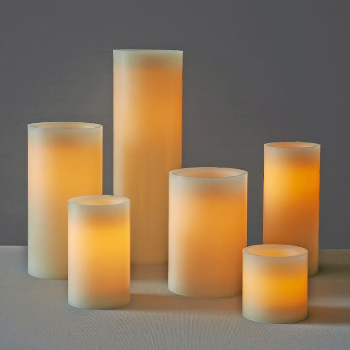 Flameless candles from West Elm