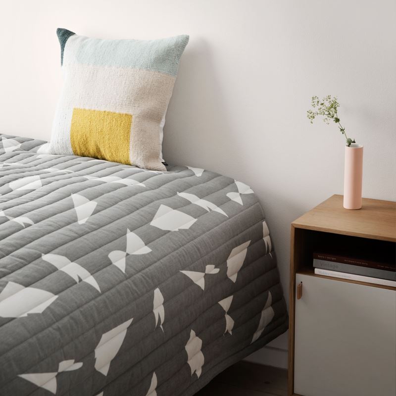 Geometric bed cover from Ferm Living and Alyson Fox