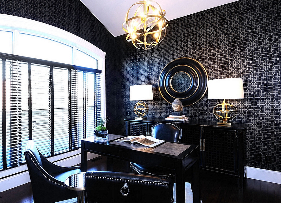 Give your contemporary home office a subtle Asian flair [Design: Atmosphere Interior Design]