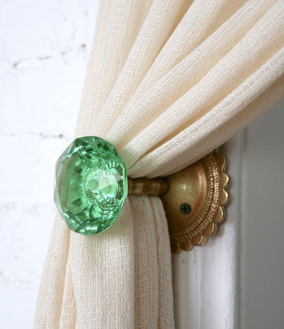 Glass Doorknob Curtain Tieback