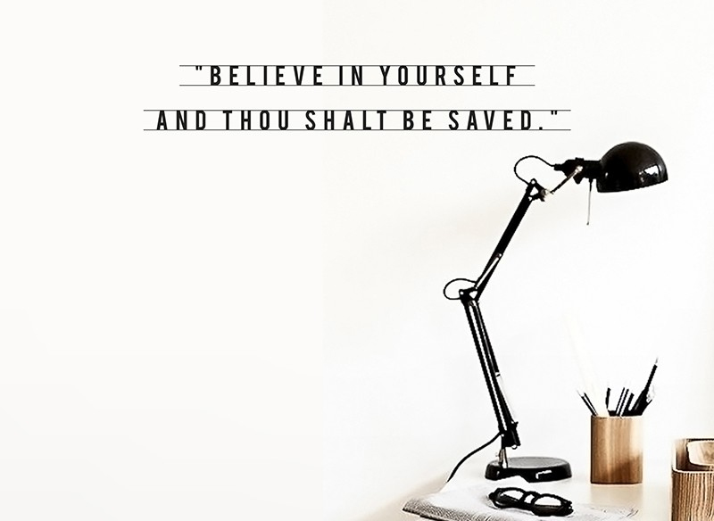 Hu2 Believe in Yourself Wall Decal