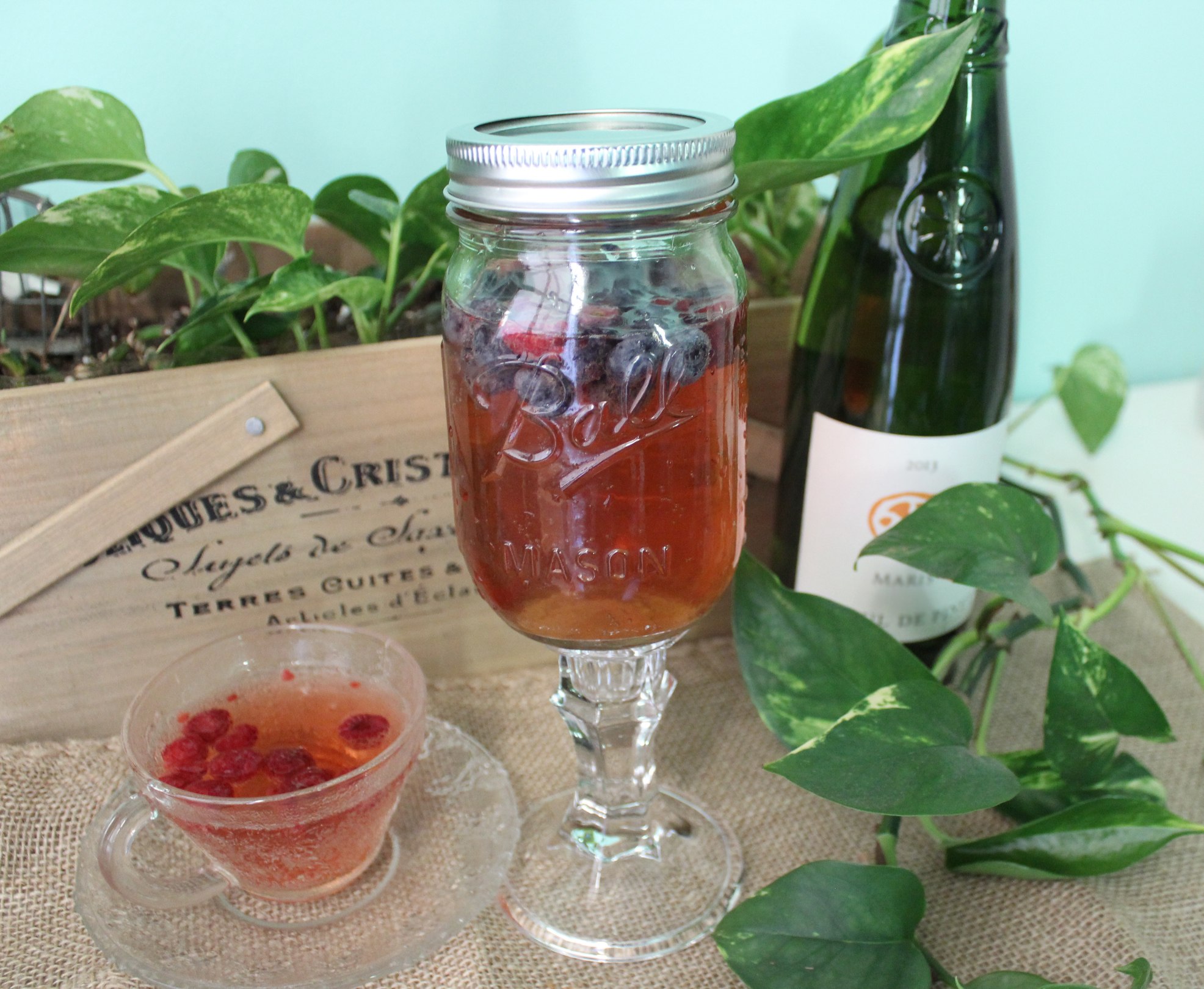 Mason Jar Wine Glass