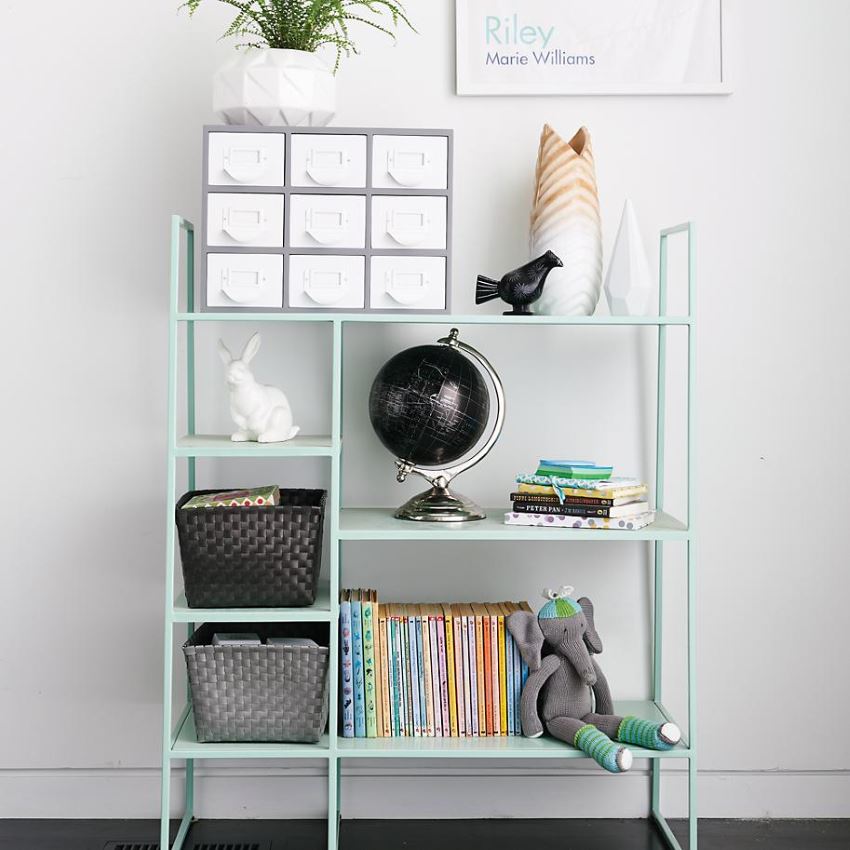 Mint bookshelf from The Land of Nod