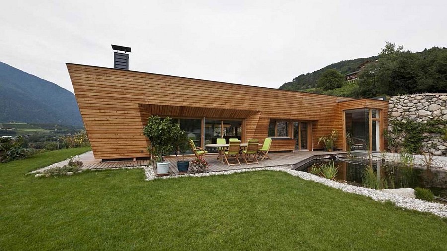 Natural pool and outdoor dining space of the beautiful Italian House