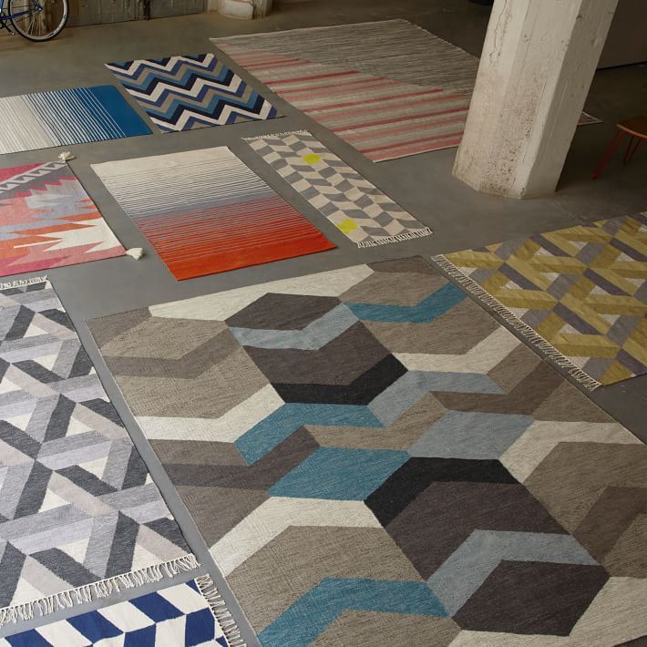 Patterned rugs from West Elm