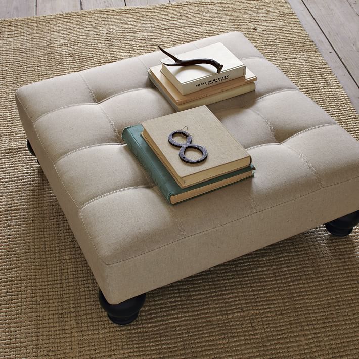 Pebble Weave Ottoman