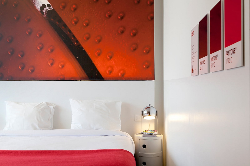 Pick a room in color that complements your mood at the Pantone Hotel