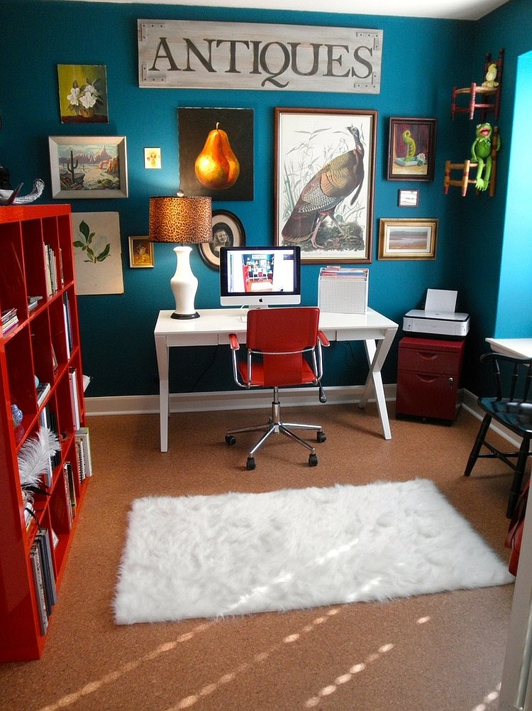 10 Eclectic Home Office Ideas In Cheerful Blue