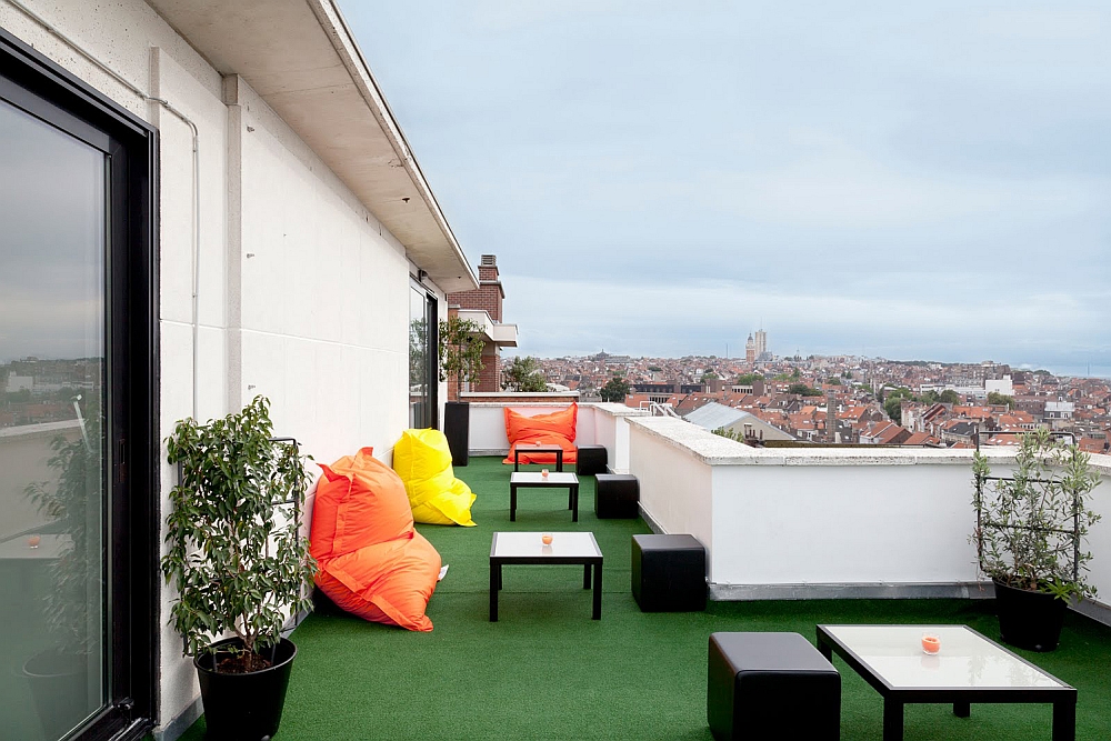 Rooftop terrace with lovely views of Brussels