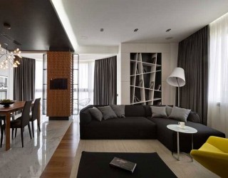 Posh Penthouse in Kiev Dazzles with Exquisite Use of Gray!