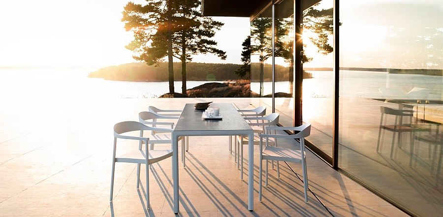 Sleek Illum Outdoor Table with classic Scandinavian style