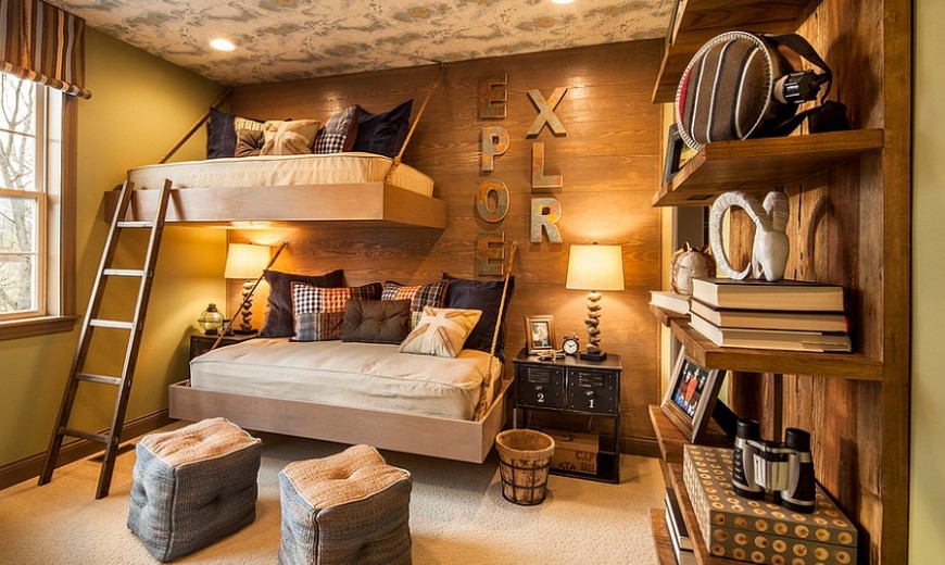 20 Rustic Kids’ Bedrooms with Creative, Cozy Elegance