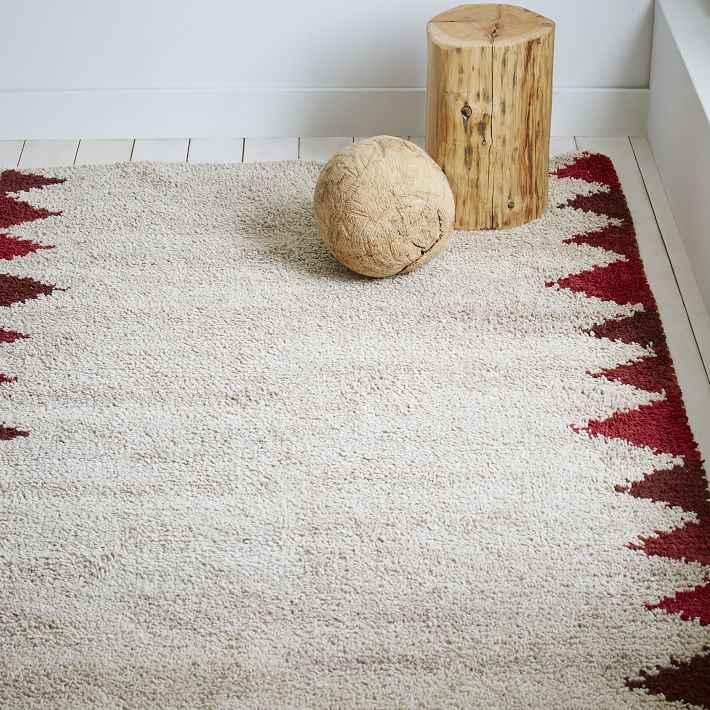 Triangle-motif shag rug from West Elm